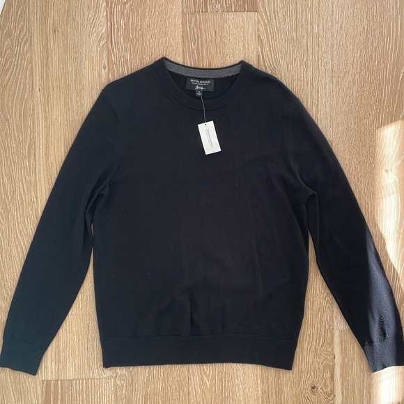 Banana Republic Other - Banana Republic Men’s Italian Merino Yarn by Baruffa Crewneck Sweater Black - M